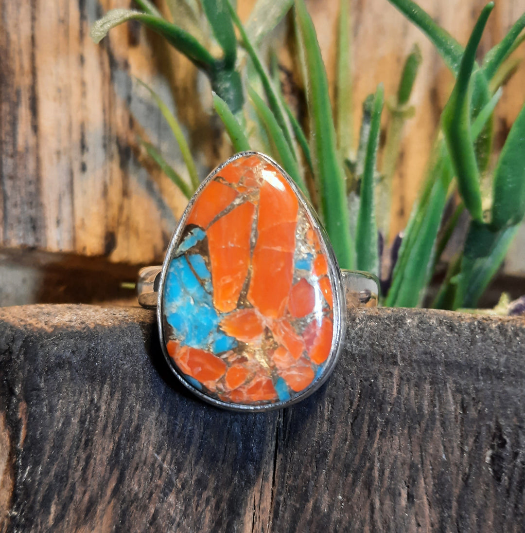 CORAL TURQUOISE RING SIZE 10(T) GS9322