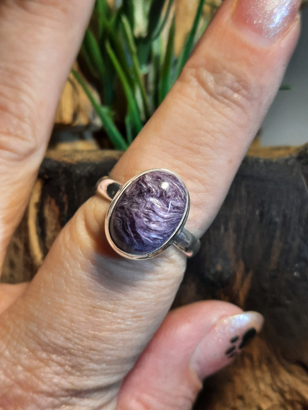 CHAROITE  RING SIZE 8(P) GS9703