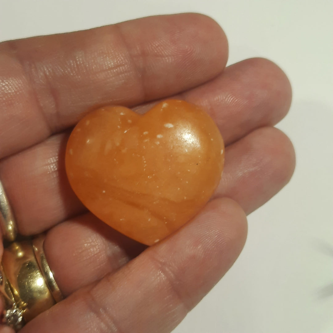 Orange Calcite Heart OCH1