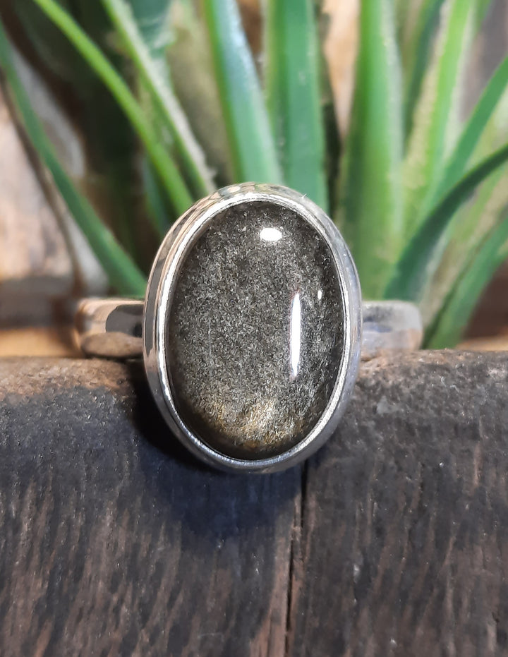 GOLDEN OBSIDIAN RING SIZE 8(P) GS9721
